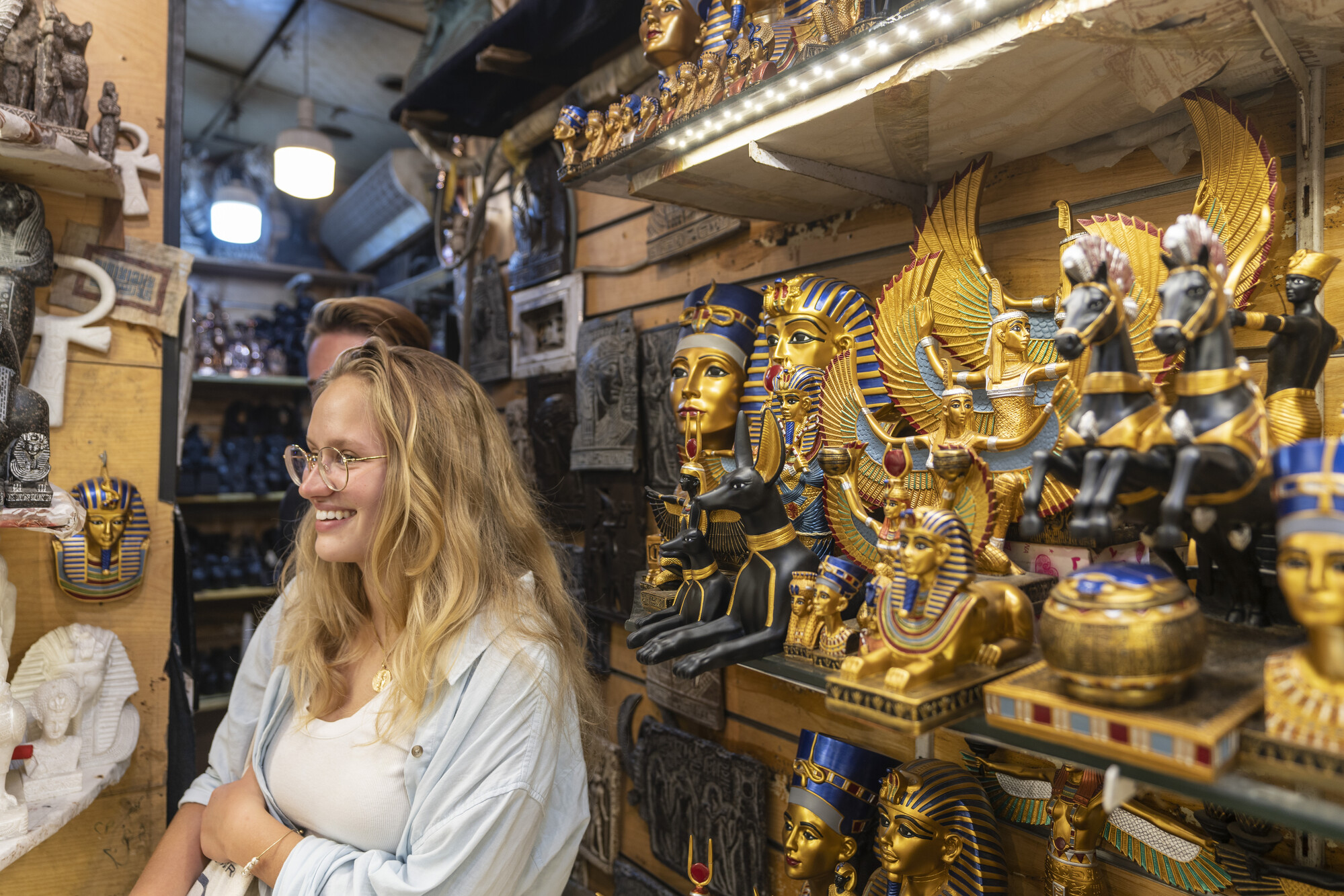 Tourists at bazar shop