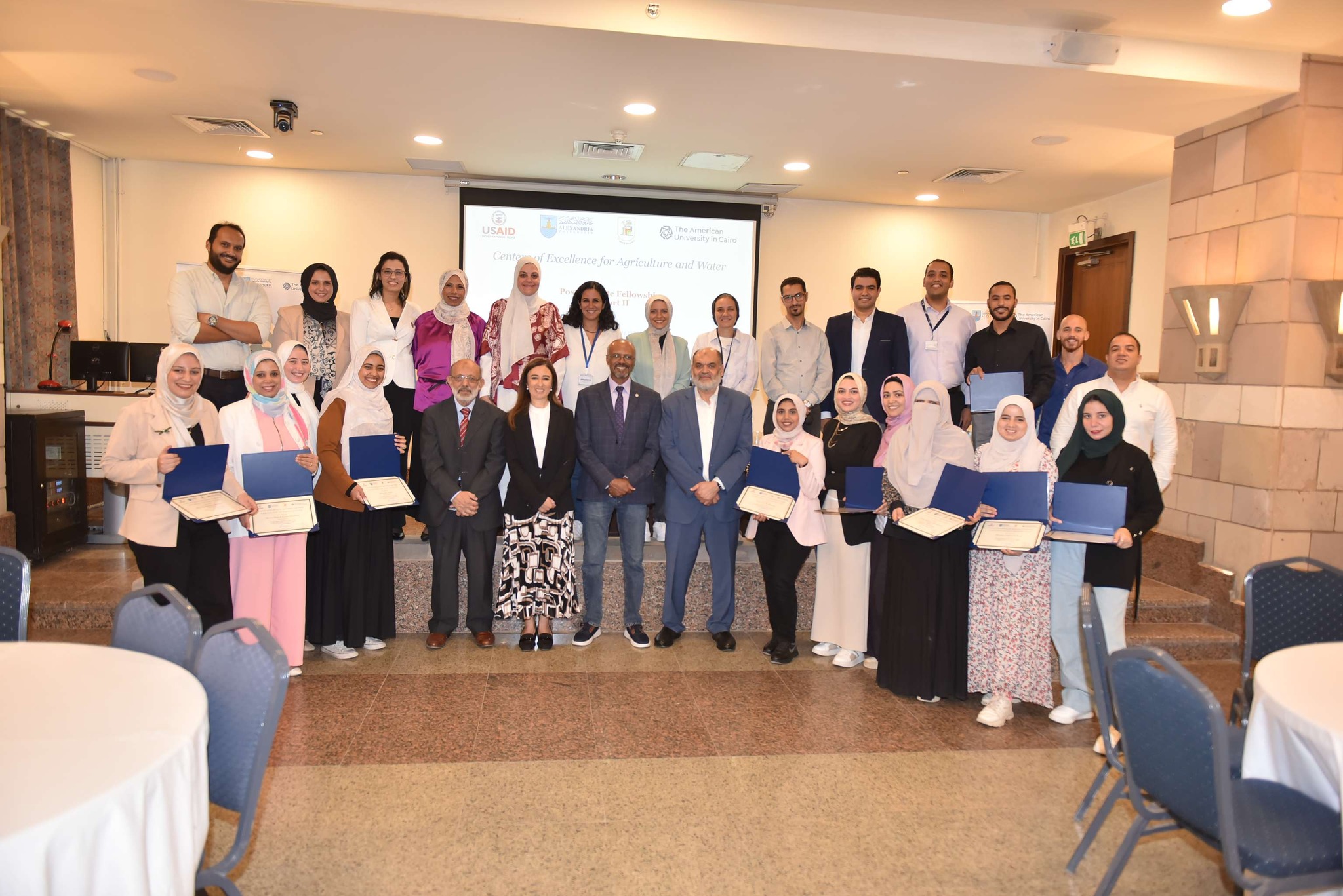 the closing ceremony and graduation of the Centers of Excellence for Agriculture and Water - Egypt talented engineers