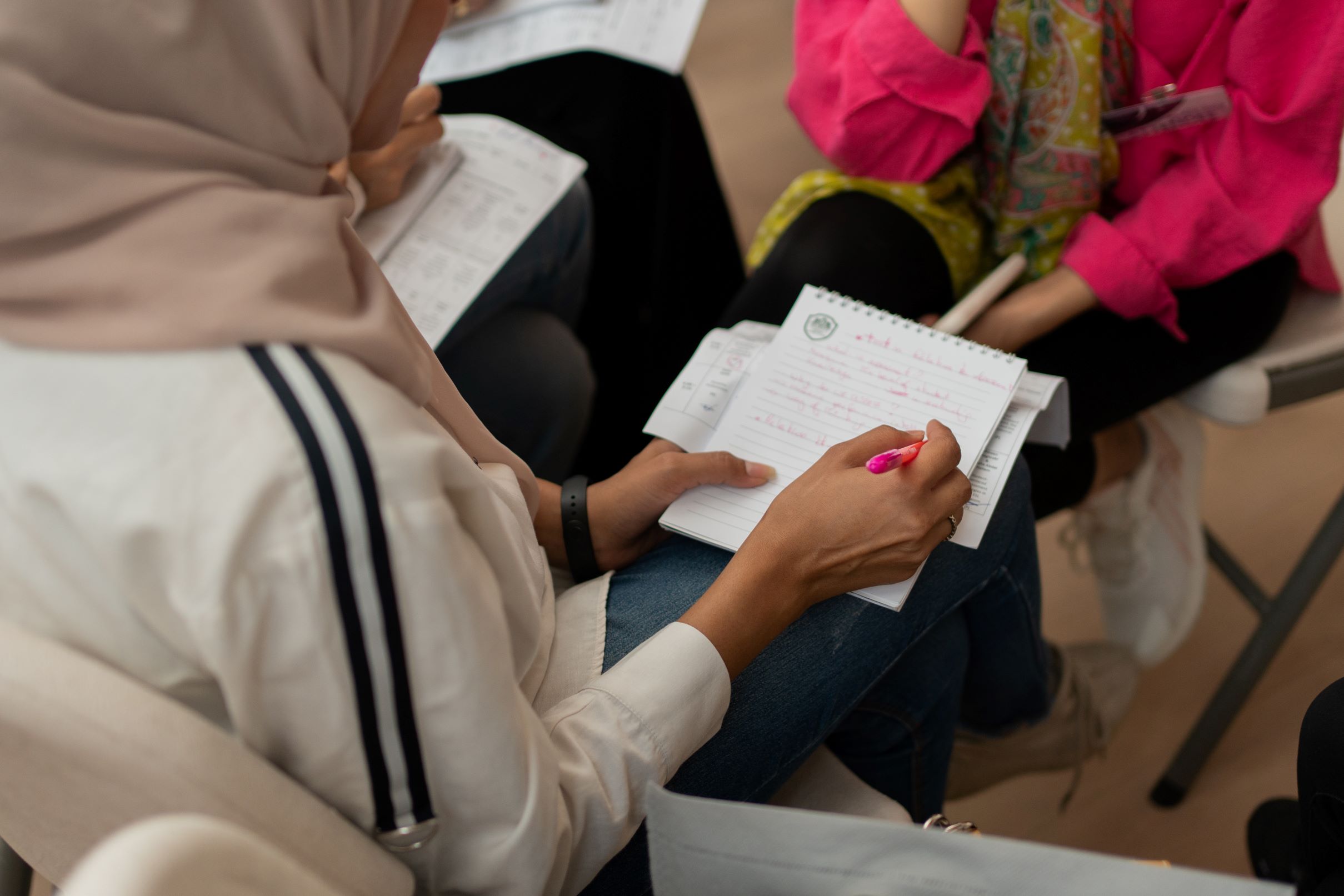 Student taking a test