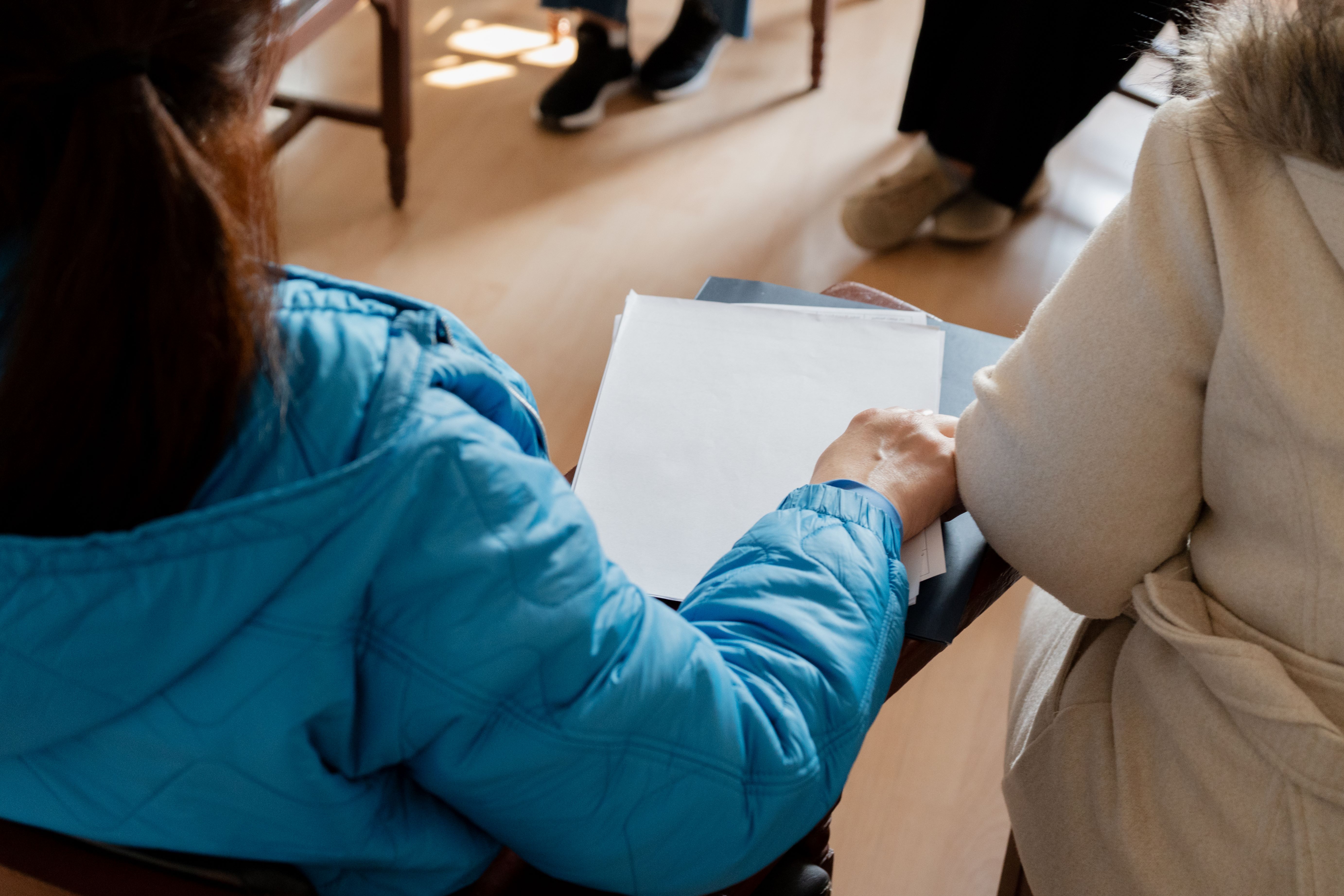 students taking test