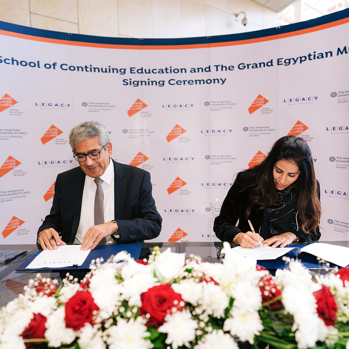 SCE Dean Signing MOU with the Grand Egyptian Musem 