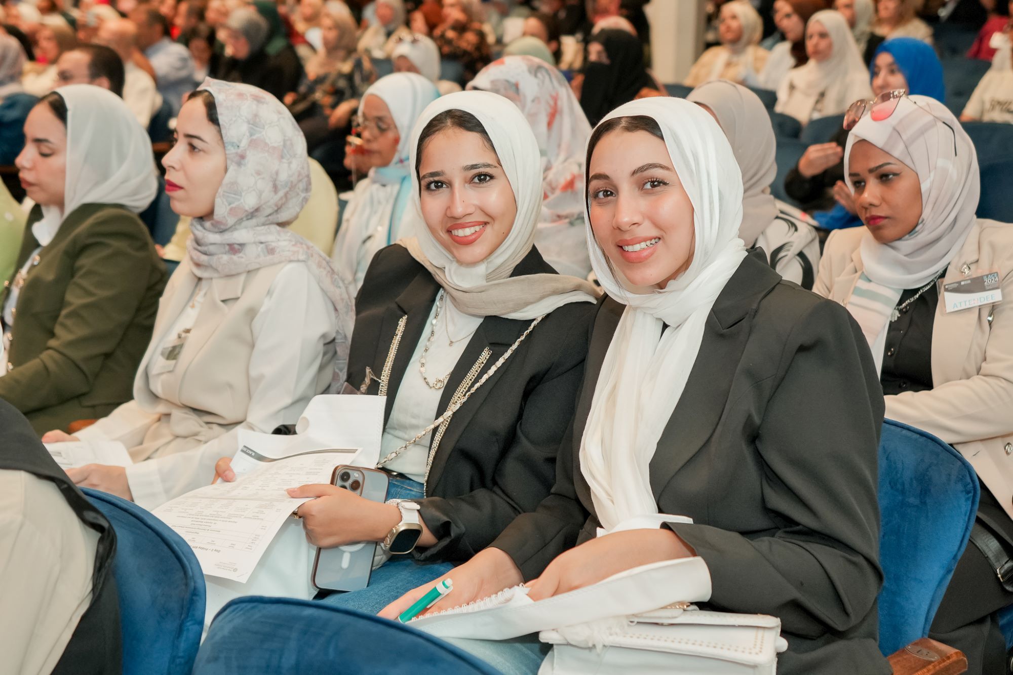 students are looking happy to the camera during the session 