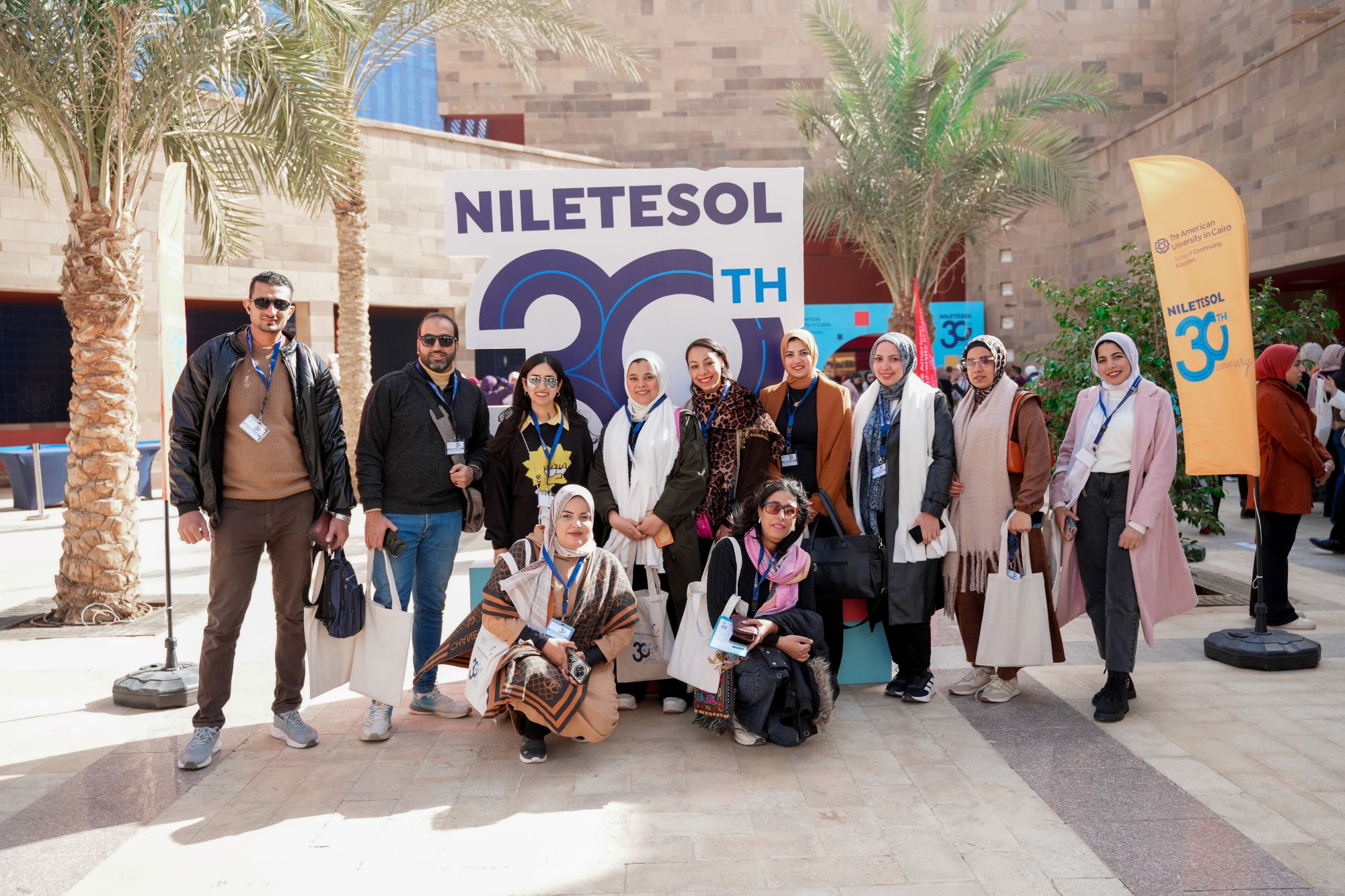 Attendees are taking a photo in the 30th NileTESOL 2026