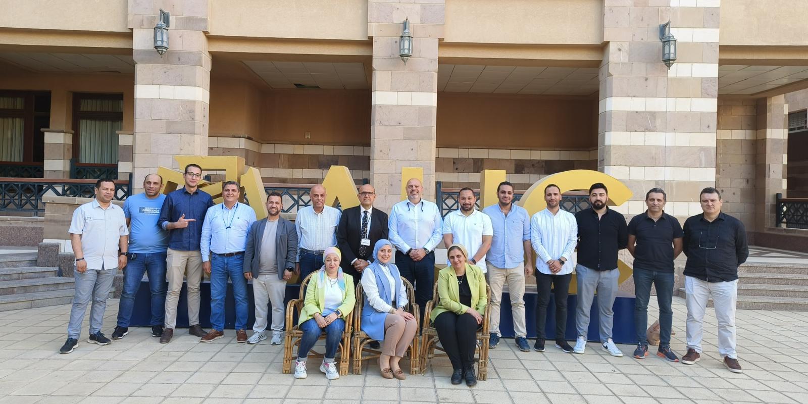 Group photo for project management skills with JADE Textile EGYPT