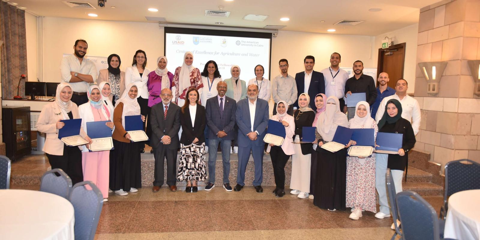 the closing ceremony and graduation of the Centers of Excellence for Agriculture and Water - Egypt talented engineers