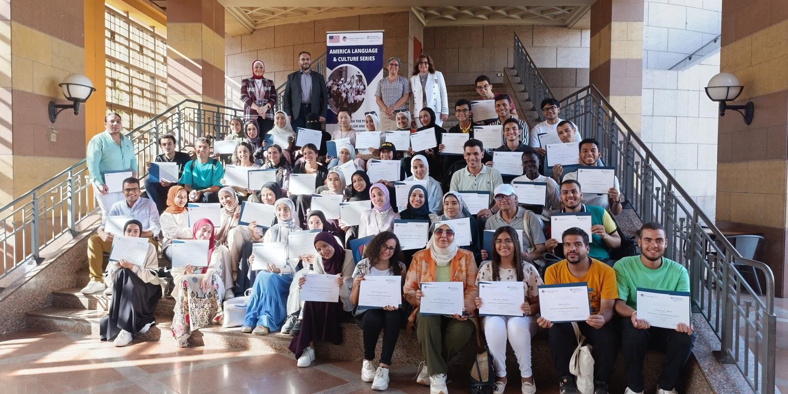 Graduates of America 103: Language and Culture Program on their graduation day