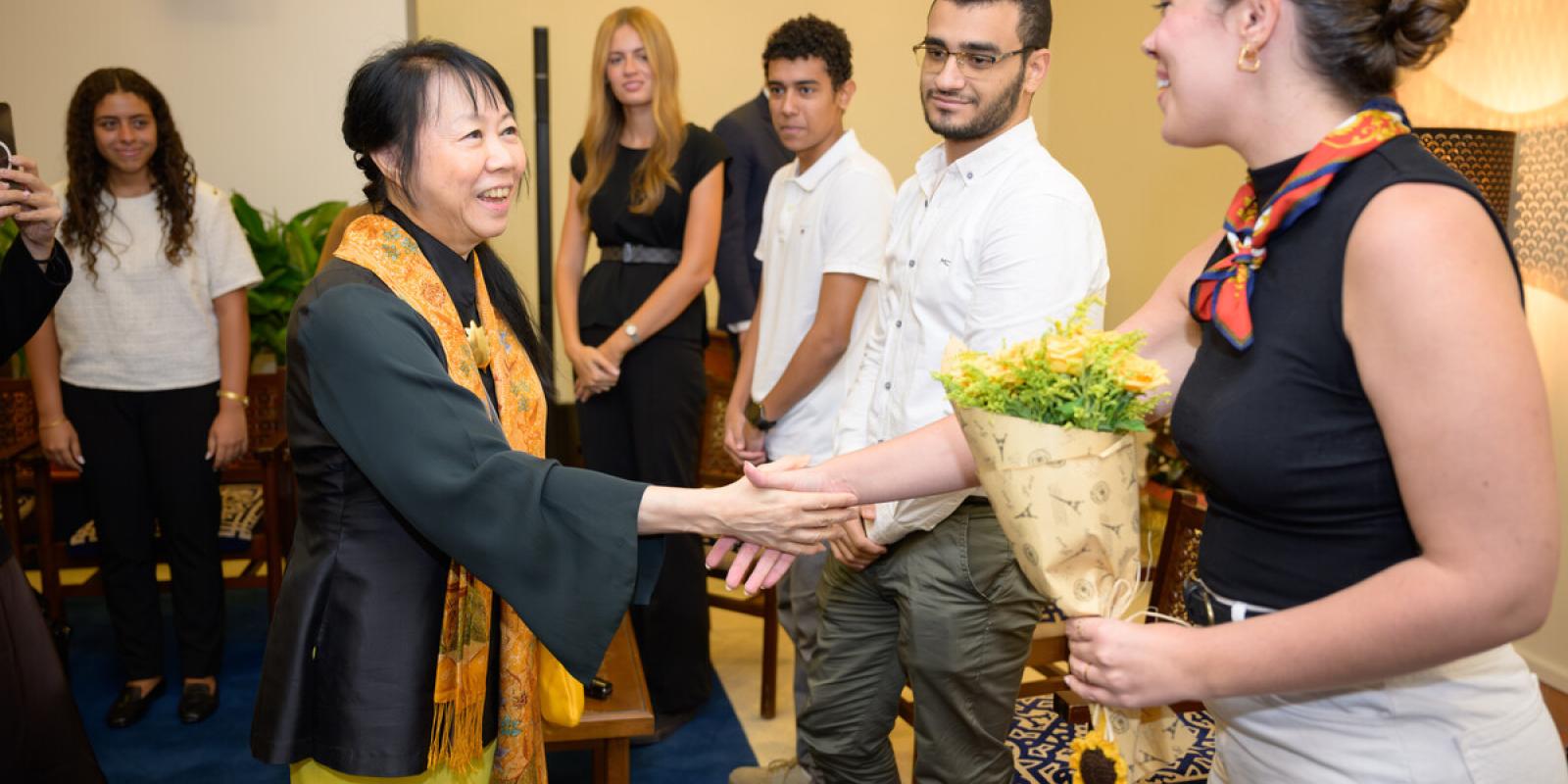 students meet and greet vip guest