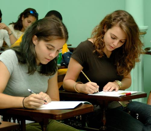 girls in class