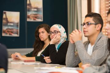 group of students in class