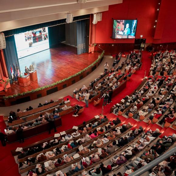 The opening session for SCE's NileTESOL 2026 at the Bassilly Auditorium 